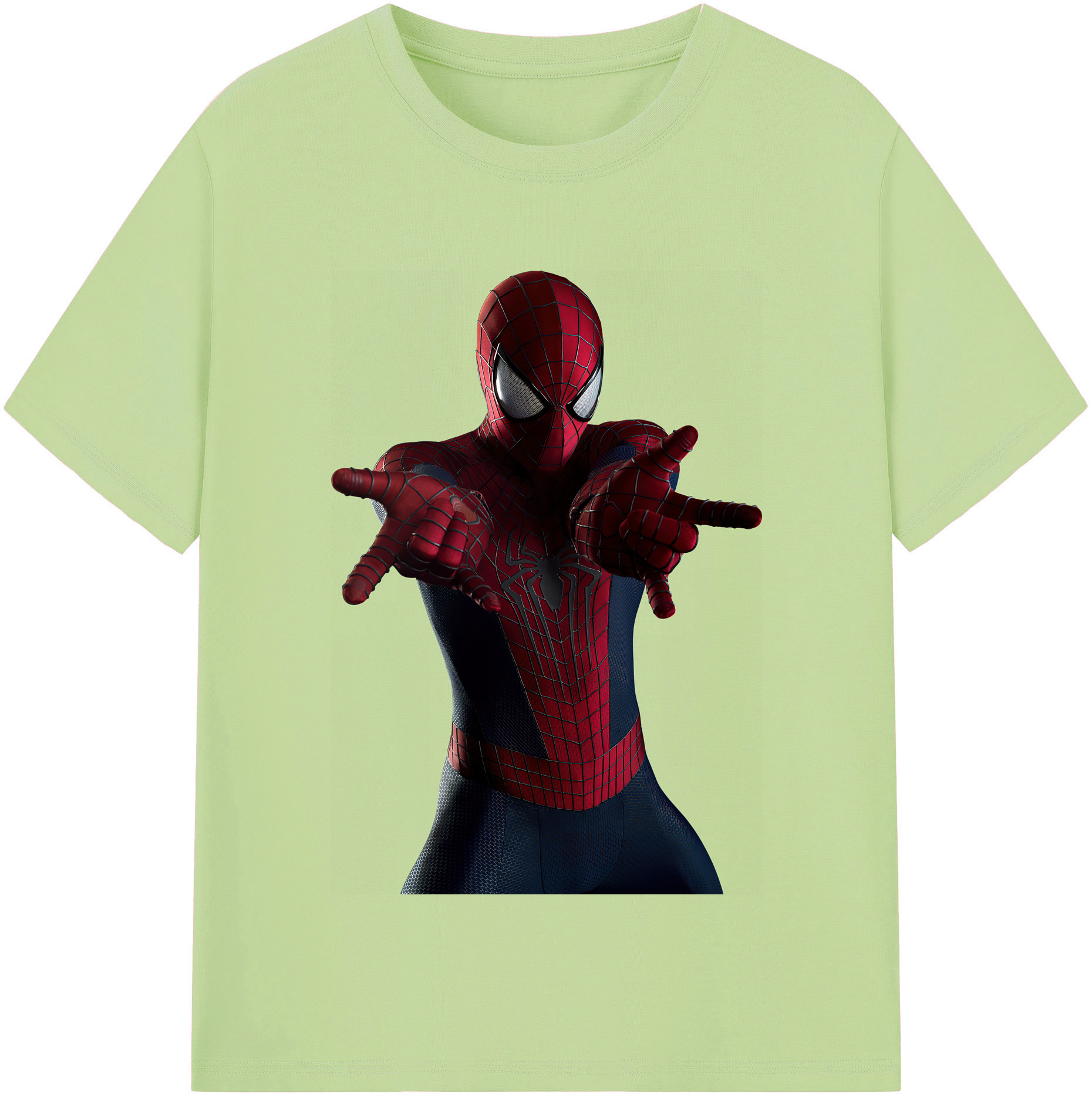 （画像用） Spider Man スパイダーマン 綿100％半袖Tシャツ（フロントプリント）
